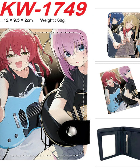 BOCCHI THE ROCK! Anime Yamada Ryo Synthetic Leather Short Men Wallet Gotoh Hitori Card Holder Purse