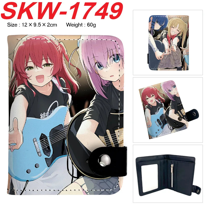 BOCCHI THE ROCK! Anime Yamada Ryo Synthetic Leather Short Men Wallet Gotoh Hitori Card Holder Purse