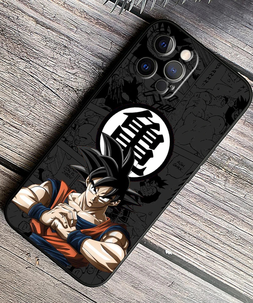 Son Goku Black TPU Case – Dragon Ball Anime iPhone 7–15 Pro Max