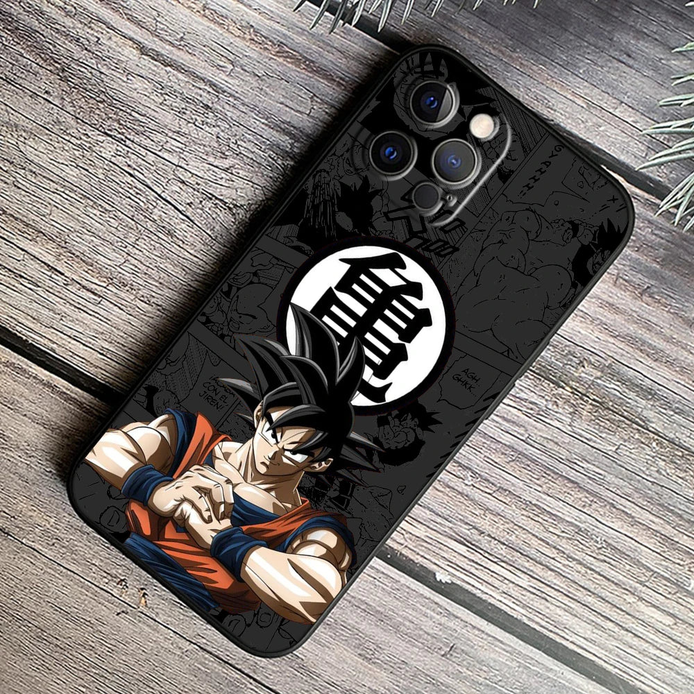 Son Goku Black TPU Case – Dragon Ball Anime iPhone 7–15 Pro Max