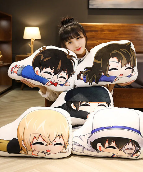 35cm Detective Conan, Kudo Shinichi, Mouri Ran, Kid The Phantom Thief Keychain Pendant, Anime Pillow Related Peripheral Products