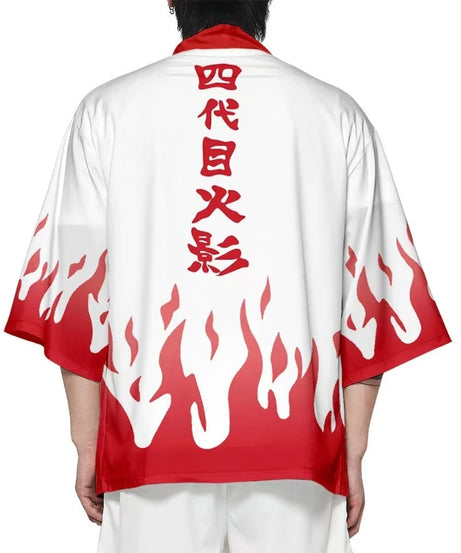 Uchiha Itachi shirt  Kimono Cardigan Print Crow Loose Blouse Shirt Haori Obi Asian Clothes Harajuku Streetwear