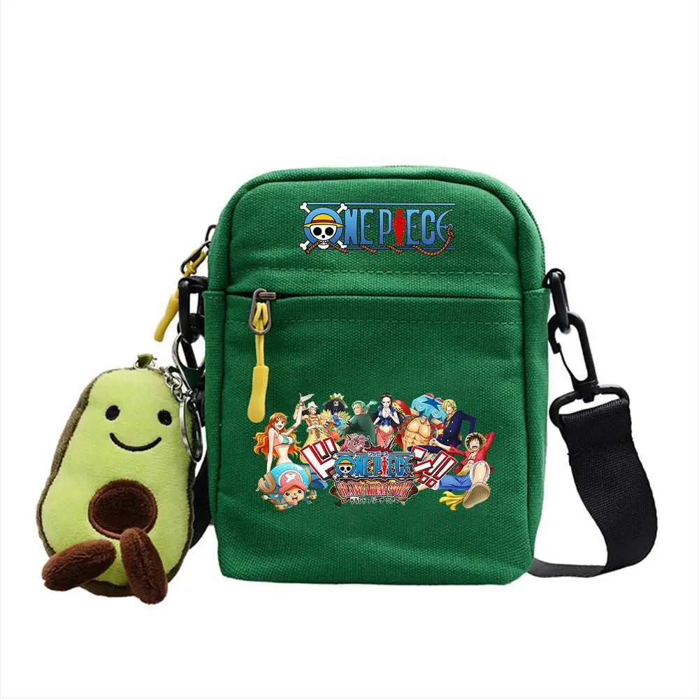 One Piece Shoulder Bag Anime Personality Creative Children's Print Crossbody Bag, Student Canvas Bag Holiday Gift