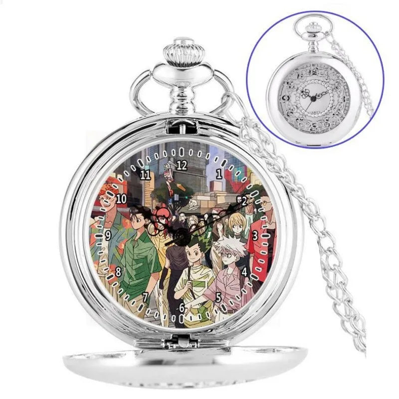 Anime two-dimensional full-time hunter pocket watch Killua Kura pickup Xiaojie personality necklace watch holiday gift