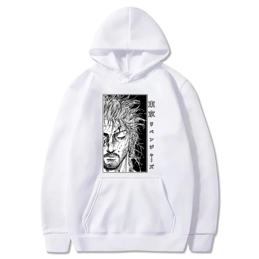 Manga VAGABOND Miyamoto Musashi Print Man Hoodies Acg Fans Streetwear Hipster Otaku Clothing Casual Girl Sweatshirts