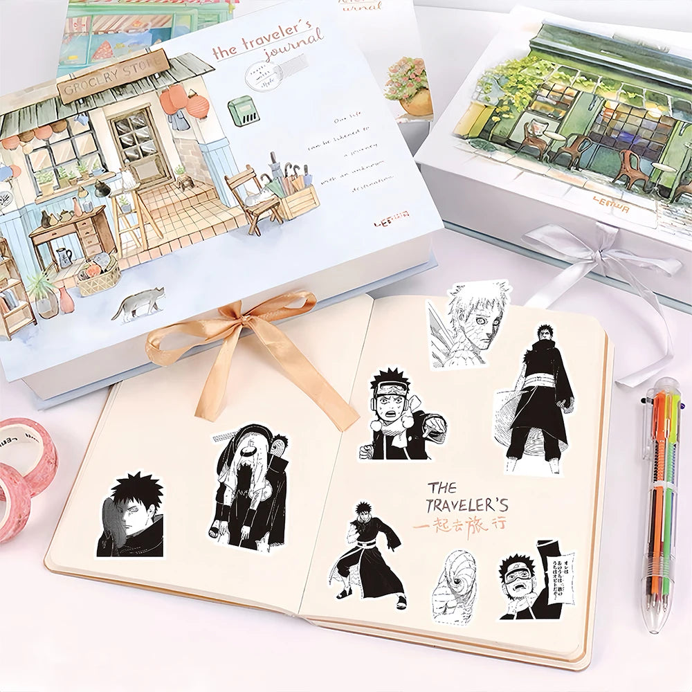 10/30/70pcs Anime NARUTO Uchiha Obito Stickers Cool Black and White Graffiti Decals Phone Notebook Luggage Cartoon Sticker Decor