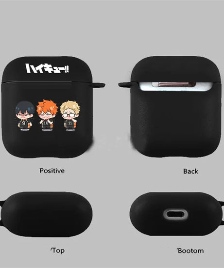 Cute Anime Oya Haikyuu Love Volleyball Earphone Case For AirPods 12 3 Pro Clear silicone wireless Bluetooth headphone case