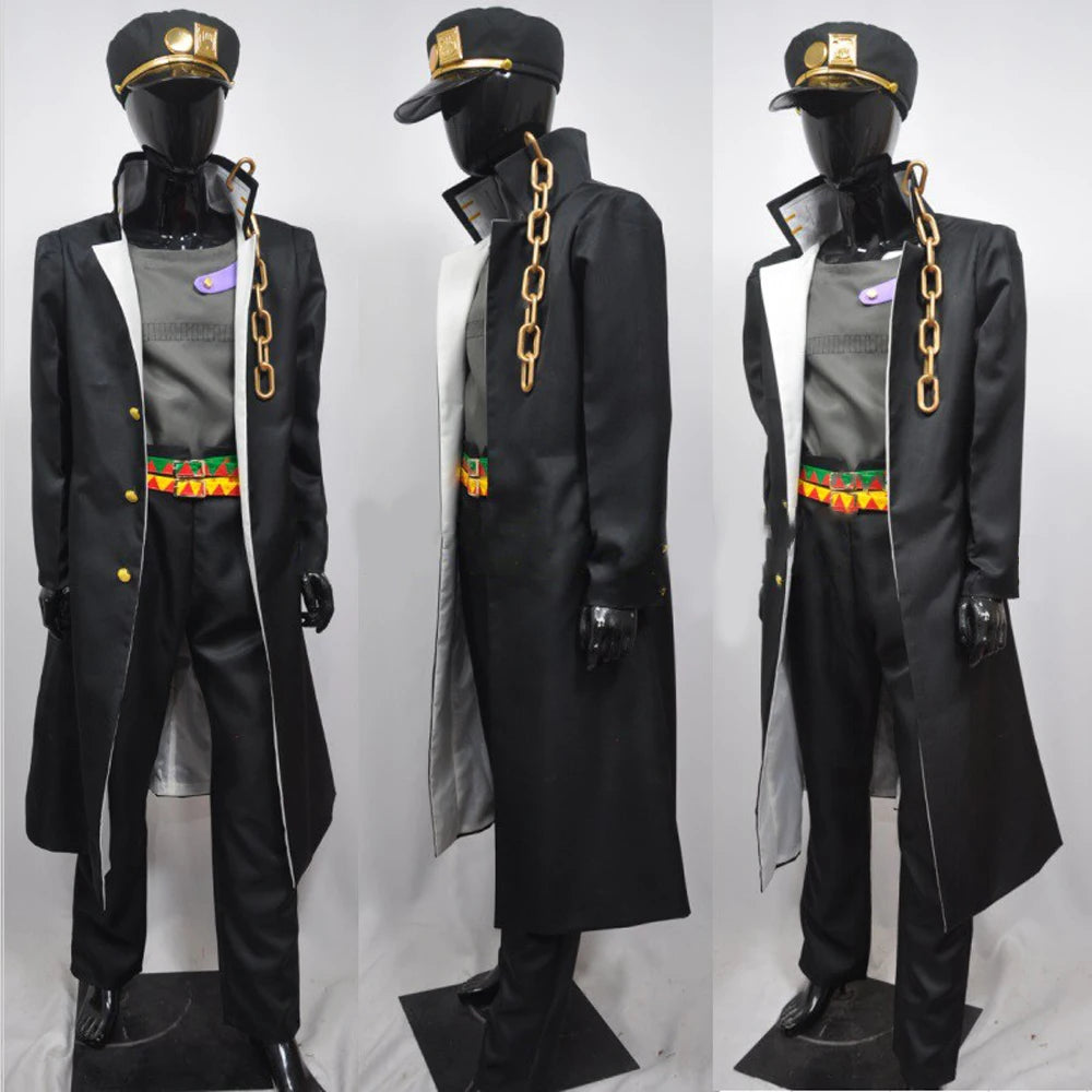 Jotaro Kujo Cosplay Costume – Part 3 Stardust Crusaders Black Outfit Uniform