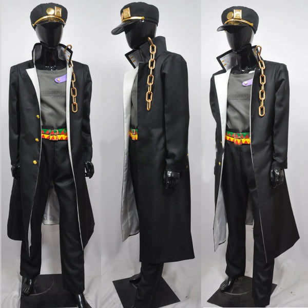 Jotaro Kujo Cosplay Costume – Part 3 Stardust Crusaders Black Outfit Uniform