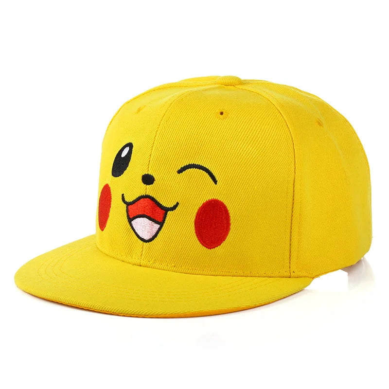 Fashion Pokemon Baseball Cap Anime Adjustable Cosplay Hat Kawaii Hip Hop Hat Adult Children Hats Toy Charm Birthday Gift