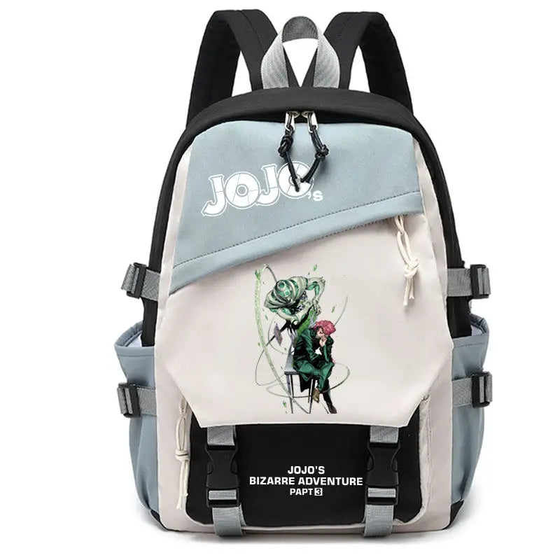 Kujō Jōtarō Anime JoJo's Bizarre Adventure Backpack Student School Bag Canvas Teens Outdoor Travel Backpack Fashion Gift