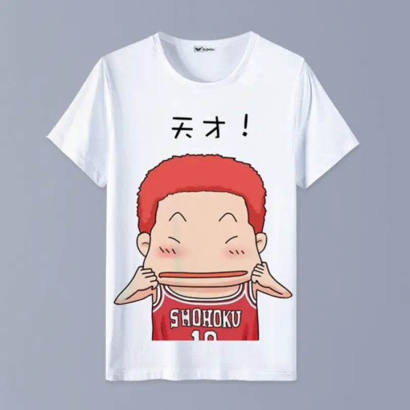 Slam Dunk T-shirt Sakuragi Hanamichi Akagi Haruko Rukawa Kaede Mitsui Hisashi Ryota anime basketball short-sleeved clothes gift