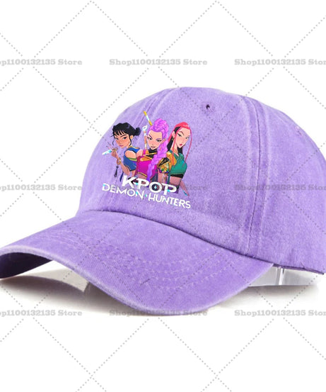 Kpop Demon Hunteres Baseball Cap for Girls Boys Summer Adjustable Sun Hat Anime Cute Retro Sunbonnet Adult Women Headgear Gift