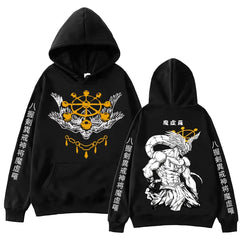 Anime Jujutsu Kaisen Mahoraga Graphic Hoodie – Harajuku Casual Pullover Sweatshirt for Men & Women