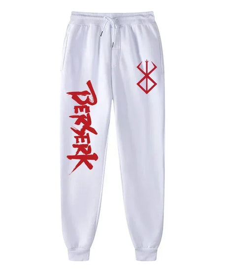 Men's berserk animated printed sportswear pants sports jogging pants casual polar lining pocket pants