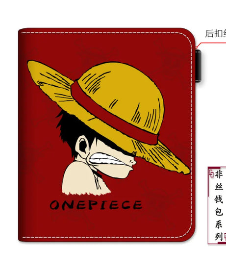 Anime One Piece Figure Wallet Luffy Purse Zoro Ace Bounty Order Skeleton Pattern Pu Kawaii Wallet Card Holder Purse