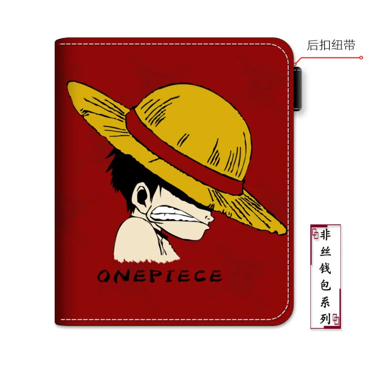 Anime One Piece Figure Wallet Luffy Purse Zoro Ace Bounty Order Skeleton Pattern Pu Kawaii Wallet Card Holder Purse