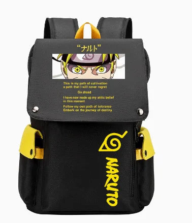 Naruto Anime Laptop Backpack – Large Capacity Travel & School Bag