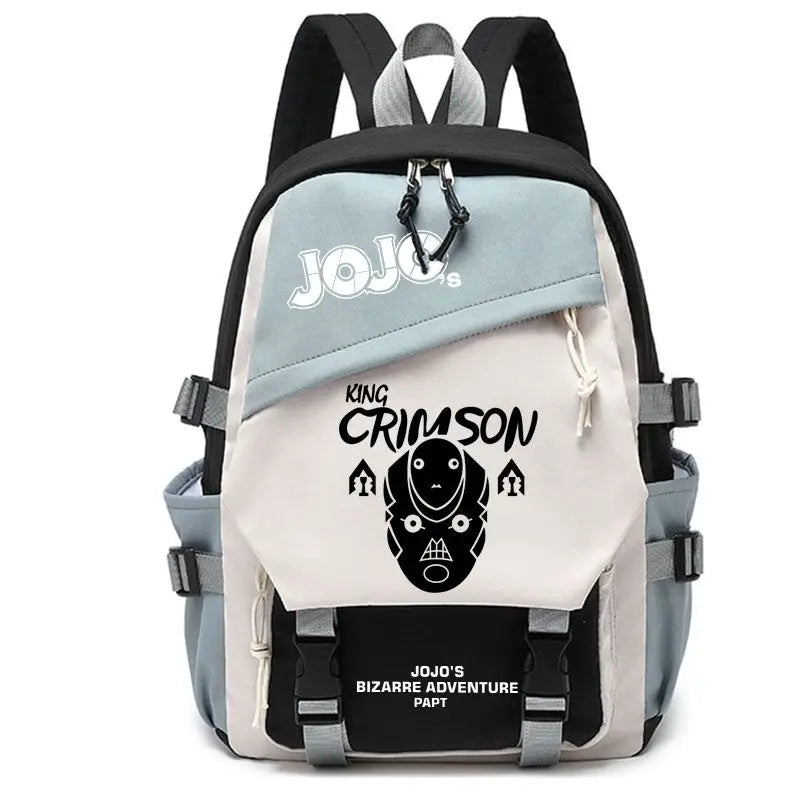 Kujō Jōtarō Anime JoJo's Bizarre Adventure Backpack Student School Bag Canvas Teens Outdoor Travel Backpack Fashion Gift