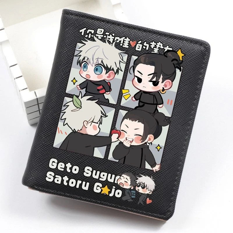 Anime Jujutsu Kaisen Short Zipper Wallet – Yuji Itadori & Megumi Fushiguro Card Holder 3