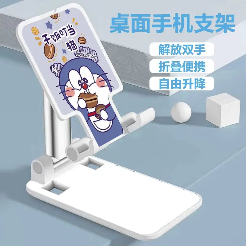 Doraemon mobile phone desktop stand cute personality portable folding lazy tablet telescopic universal holiday gift