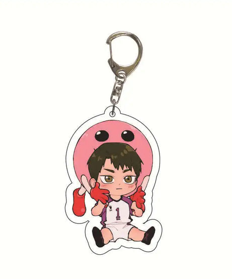 Acrylic Haikyuu Hinata Shoyo Tobio Kageyama Anime Keychain Jewelry Campus Related Products Cultural Friends Gift Bag Charms New