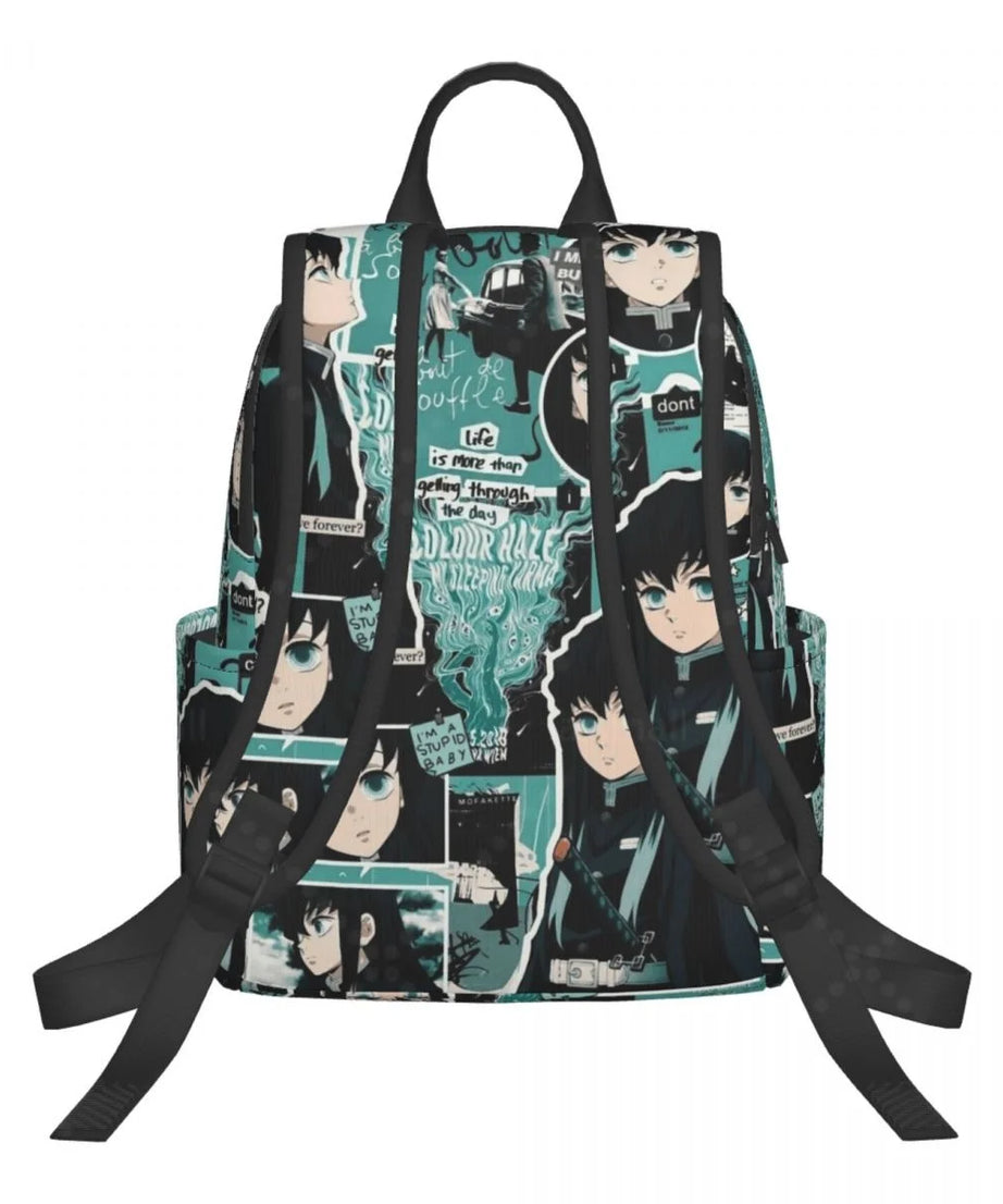 Cute Anime Muichiro TokitoTravel Backpack College Book Bag for Men Women Lightweight Casual Should Bags for Outdoor Sports