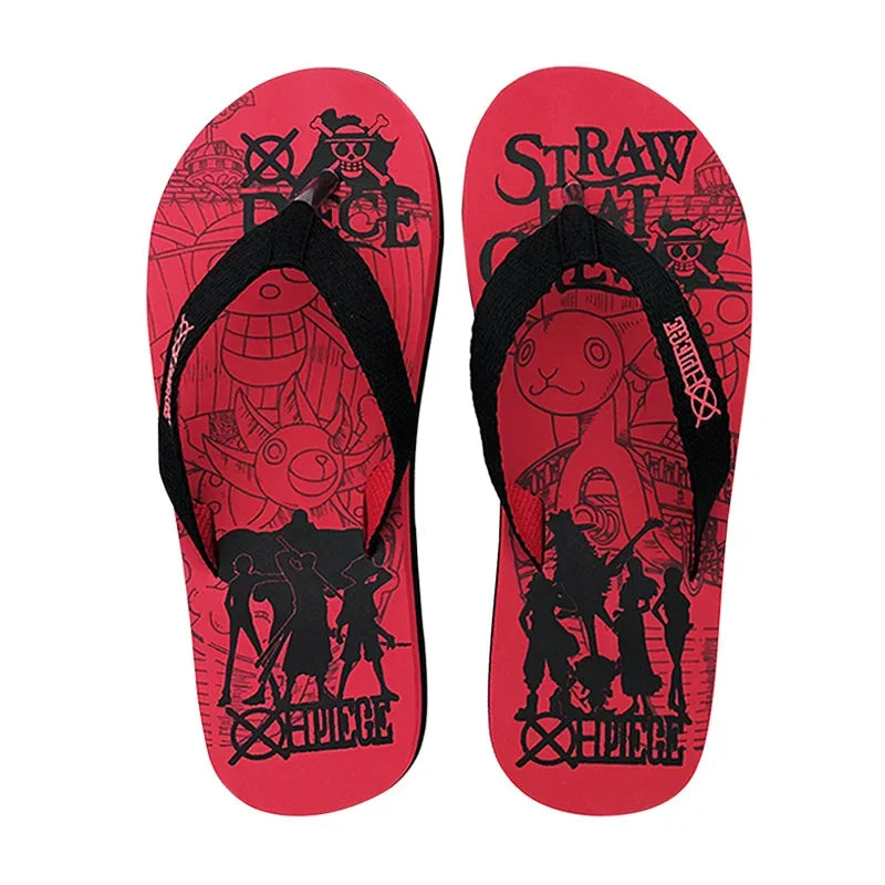 One Piece Roronoa Zoro Slippers Anime Sandals Women Men Home Bathroom Non Slip Flip Flops Outdoor Summer Beach Slides