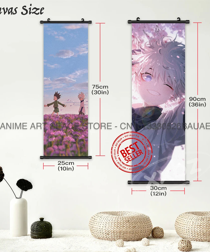 Hunter x Hunter Scroll Poster – Classic Anime Wall Art Canvas Decoration