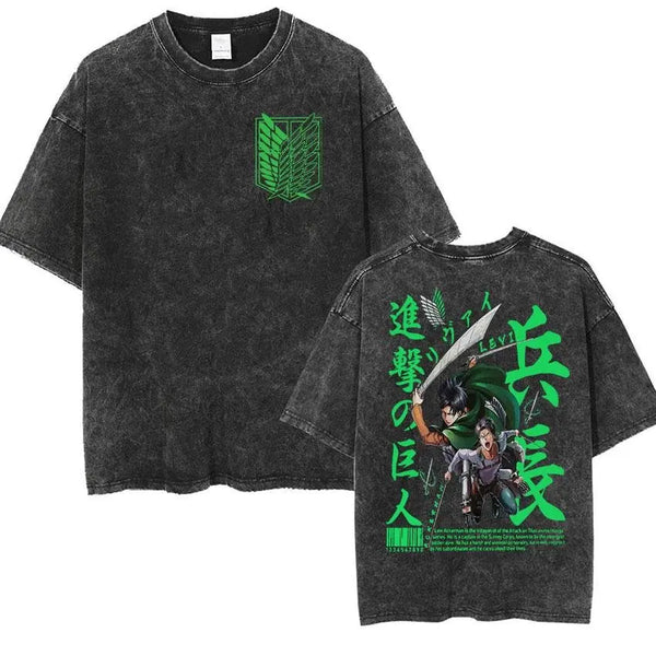Attack on Titan Vintage-Washed T-Shirt — Graphic Tee