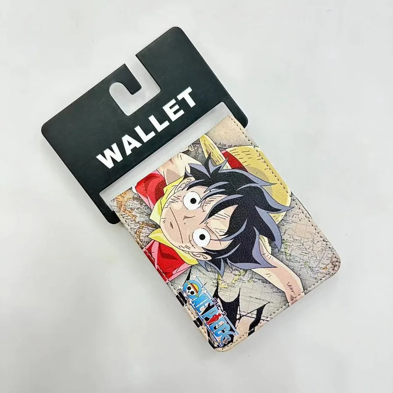One Piece Peripheral Wallet Color Print Double Layer Folding Multi-card Slot Short PU Waterproof Coin Wallet Card Bag