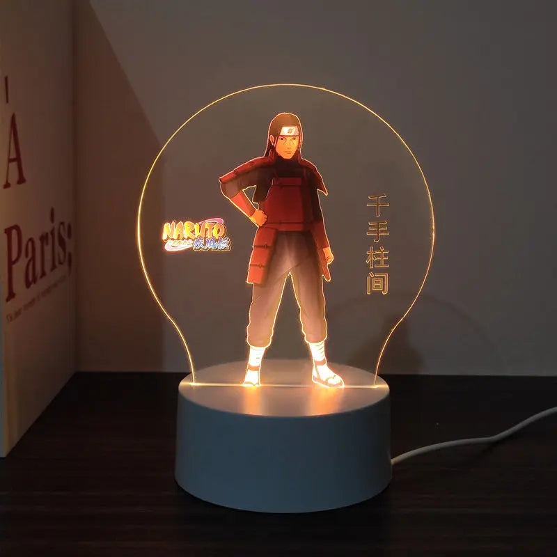 New Animation Naruto anime peripheral light-up stand night light Naruto Sasuke Uchiha Itachi Gaara Kakashi Tsunade holiday gift