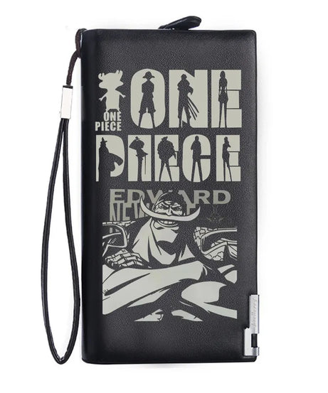 One Piece Luffy Ace Anime Peripheral Zipper New PU Wallet Handsome Personality Boy Print Coin Purse Short Card Pack Holiday Gift