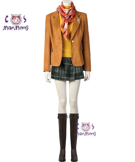 Game Resident 4 Remake Ashley Graham Evil Cosplay Costume Shoes Orange Jacket Coat Halloween Carnival Party Role Disguise Clothe