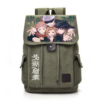 Jujutsu Kaisen Anime Backpack Cosplay Gojo Unisex Students School Bag Large Capacity Bookbag Laptop Travel Rucksack Outdoor Bag