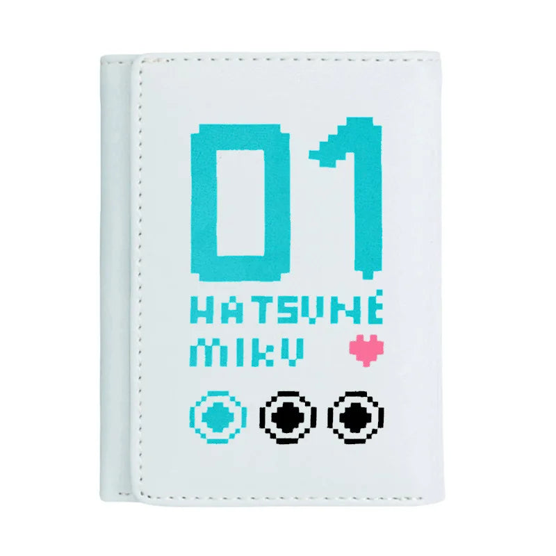 Hatsune Miku Anime Peripheral Zipper New PU Wallet Handsome Personality Boy Print Coin Purse Short Card Pack Holiday Gift