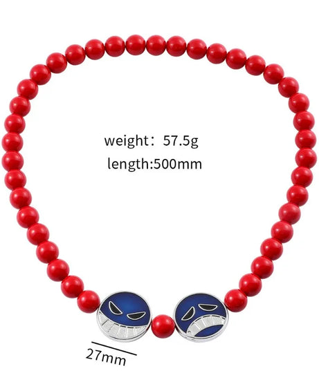 Hot Sales Cute One Piece Portgas D Ace Hats Belt Bracelet Necklace Kawaii Cosplay Props Role Play Accessories