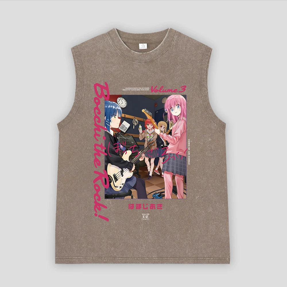 Bocchi the Rock! Oversized Band Vest – Unisex Anime Cotton Tank Top