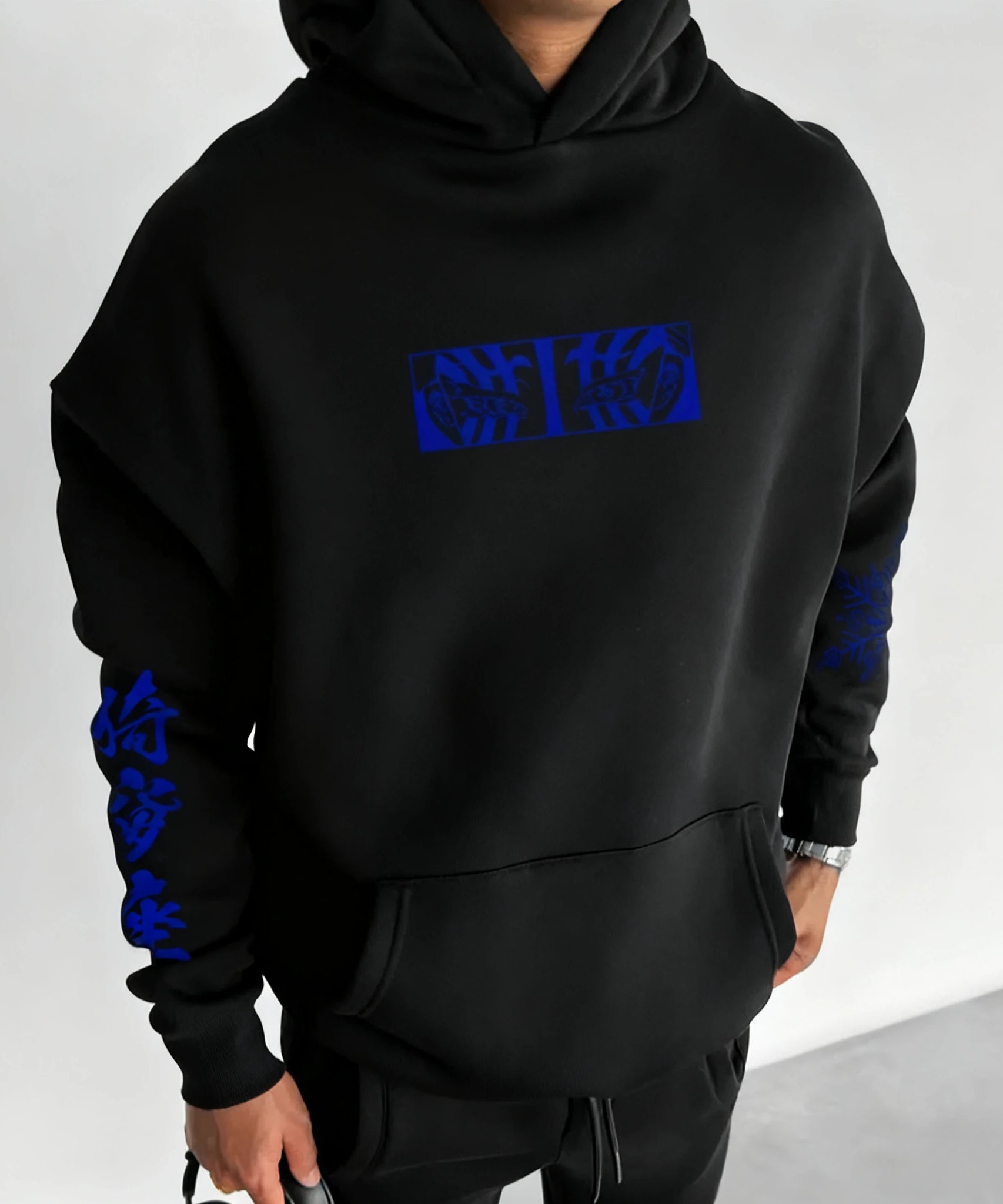 Demon Slayer Anime Akaza Printed Hoodie Autumn/Winter New Harajuku Plus-Size Trend Loose Parent Child Top for Men and Women