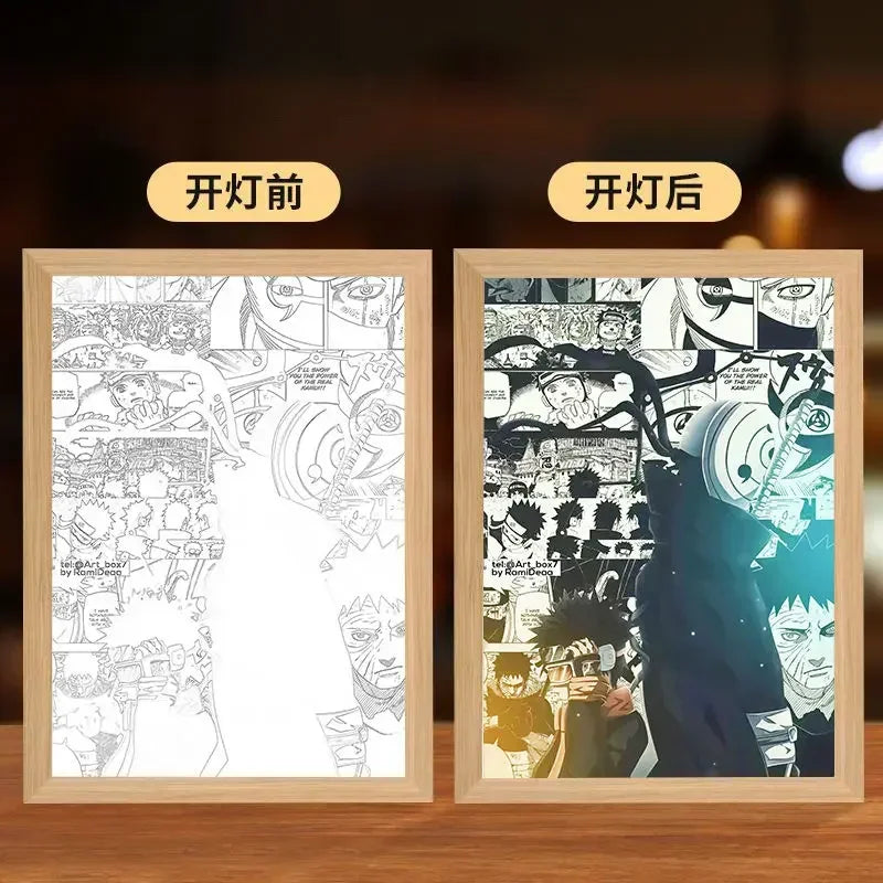 Naruto LED Night Light – Kakashi, Sasuke & Madara Anime Bedroom Lamp Gift