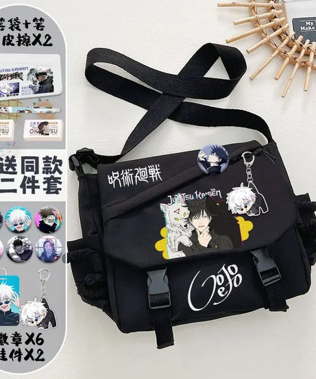 Jujutsu Kaisen Shoulder Bag – Cute Anime Messenger Bag for Students & Fans
