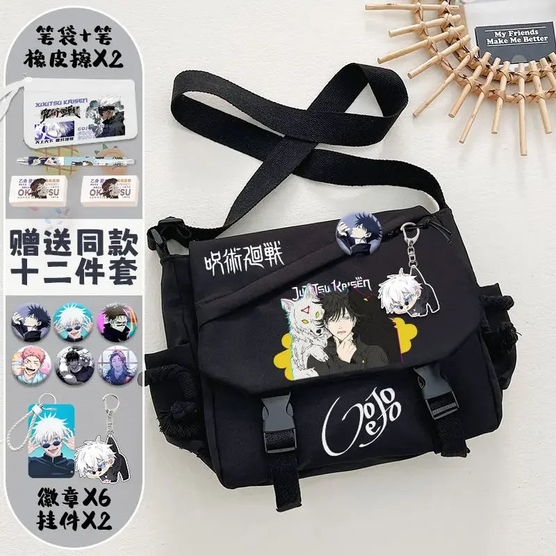 Jujutsu Kaisen Shoulder Bag – Cute Anime Messenger Bag for Students & Fans