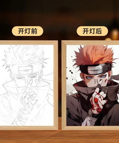 Naruto LED Night Light – Kakashi, Sasuke & Madara Anime Bedroom Lamp Gift