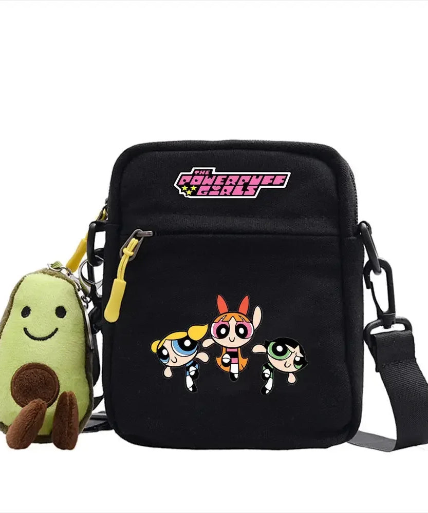 The Powerpuff Girls children's cute student versatile shoulder bag personality casual crossbody bag holiday gift kawaii