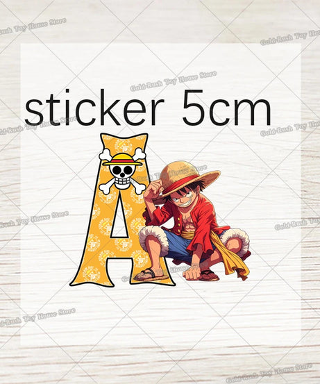 Anime Luffy Men Pu Wallet One Piece Letter A-Z Foldable Short Wallet Man Portable Credit ID Card Holder Male Pocket Coin Purse