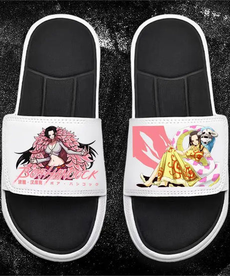 One Piece Anime Luffy Zoro Nami  Pattern New Slippers Men and Women Fashionable Flat Outdoor Comfortable Sandals Gift
