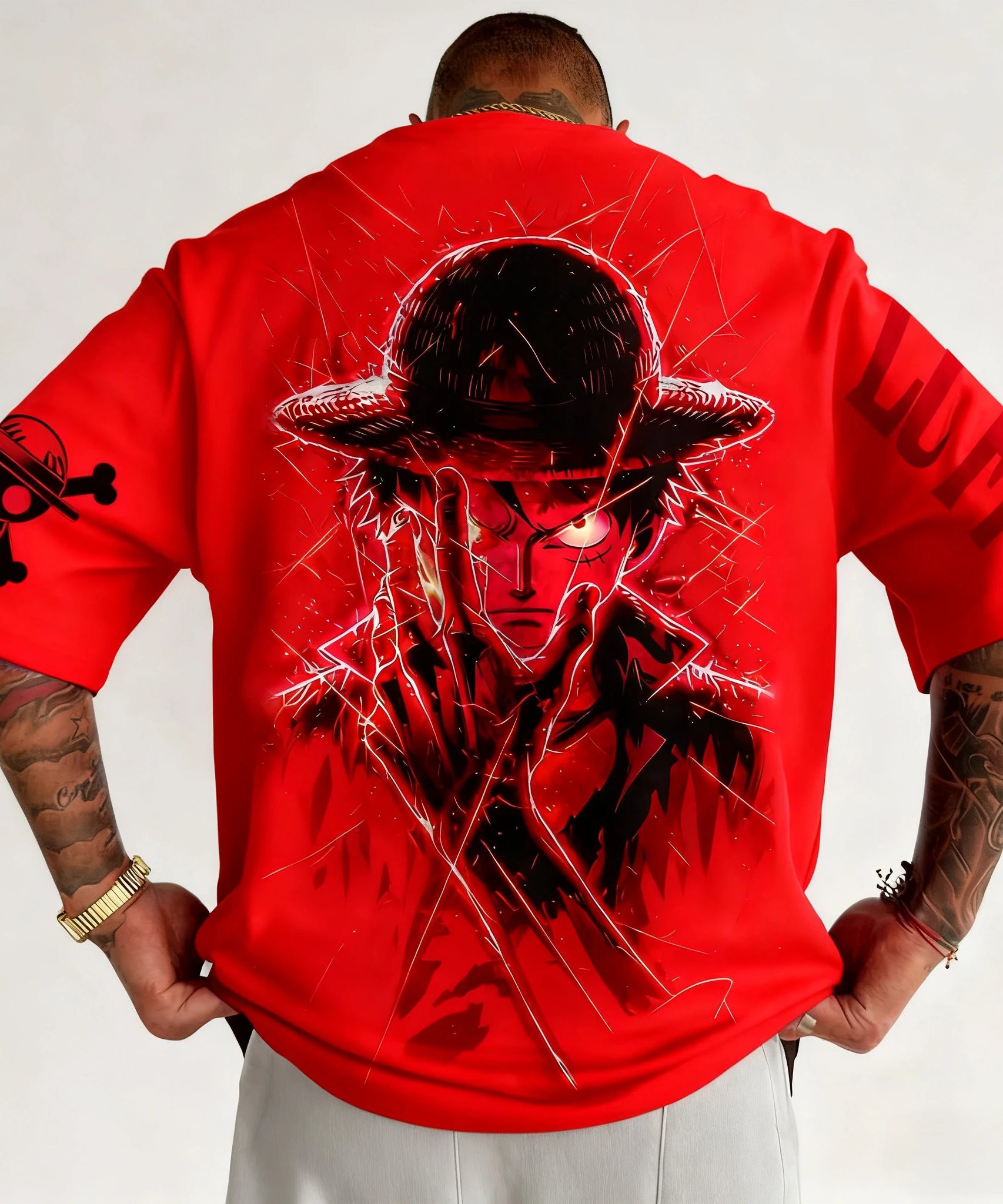 One Piece Luffy Anime Joint T-shirt Street Summer New Men's Harajuku Loose Casual Children's Parent Child Clothing Top