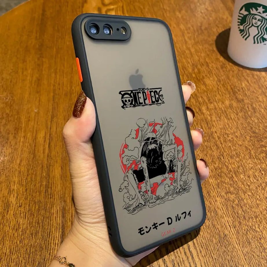 One Piece Sun God Nika iPhone Case  11 13 14 12 Pro and Pro Max Mini  - Clear Matte