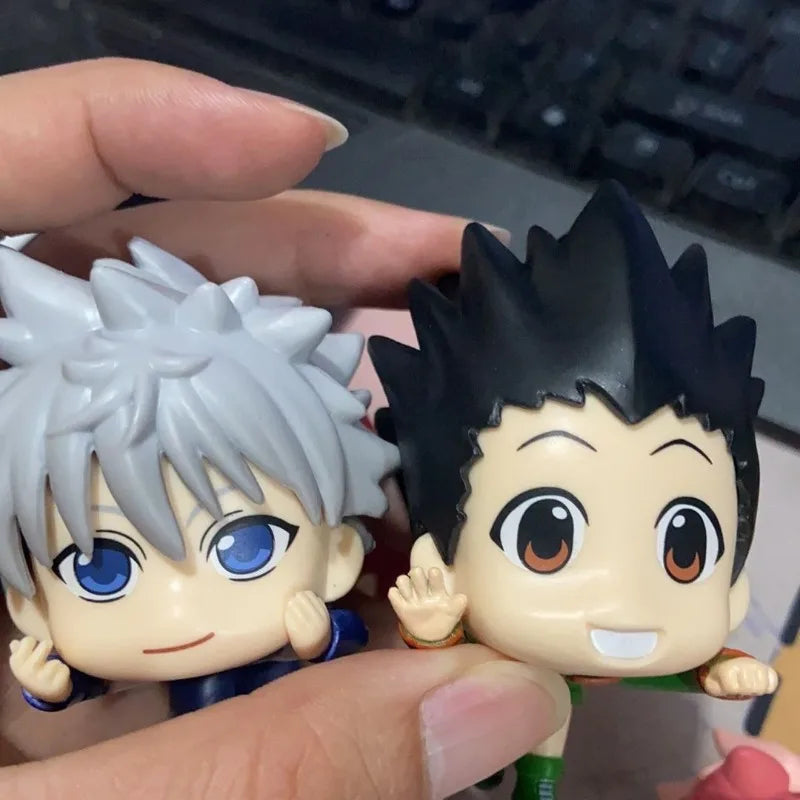 HUNTER Personality Creative Q Edition Xiaojie Killua Kurapika Cute Party Figure Chassis Desktop Ornaments holiday gift