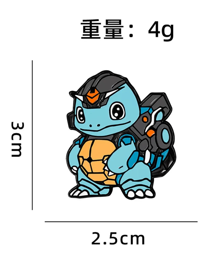 Anime Pokemon Enamel Pins Pikachu Squirtle Gengar Funny Cosplay Brooches Badges Lapel Pin Collection for Fans Accessory